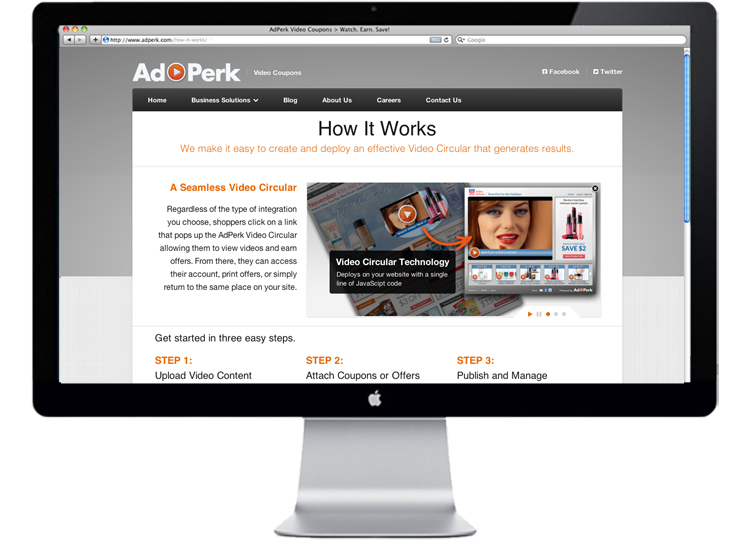 AdPerk website - How